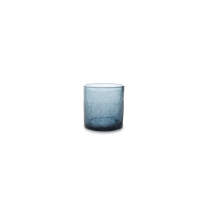 Crackle Whiskyglas 22cl blau - 4 St.